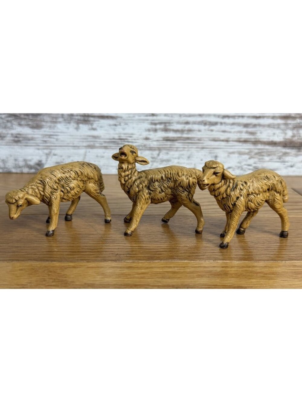 Vintage Nativity Sheep Lot Of 3 Made In Italy